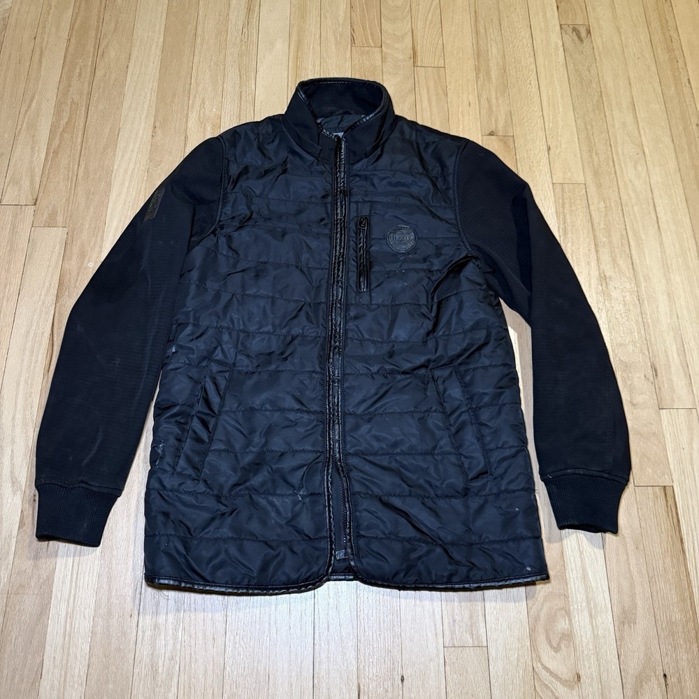 Dixxon The Resistor Jacket Mens Medium Hybrid Tech Puffer Hooded Biker *FLAWS*